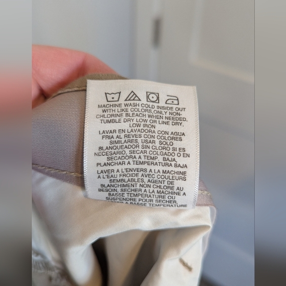 Lee Women's Chino Pants Plus Size 16 Khaki Flex Motion Straight Leg Mid Rise - Picture 6 of 7